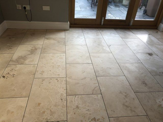 Travertine Floor After Cleaning